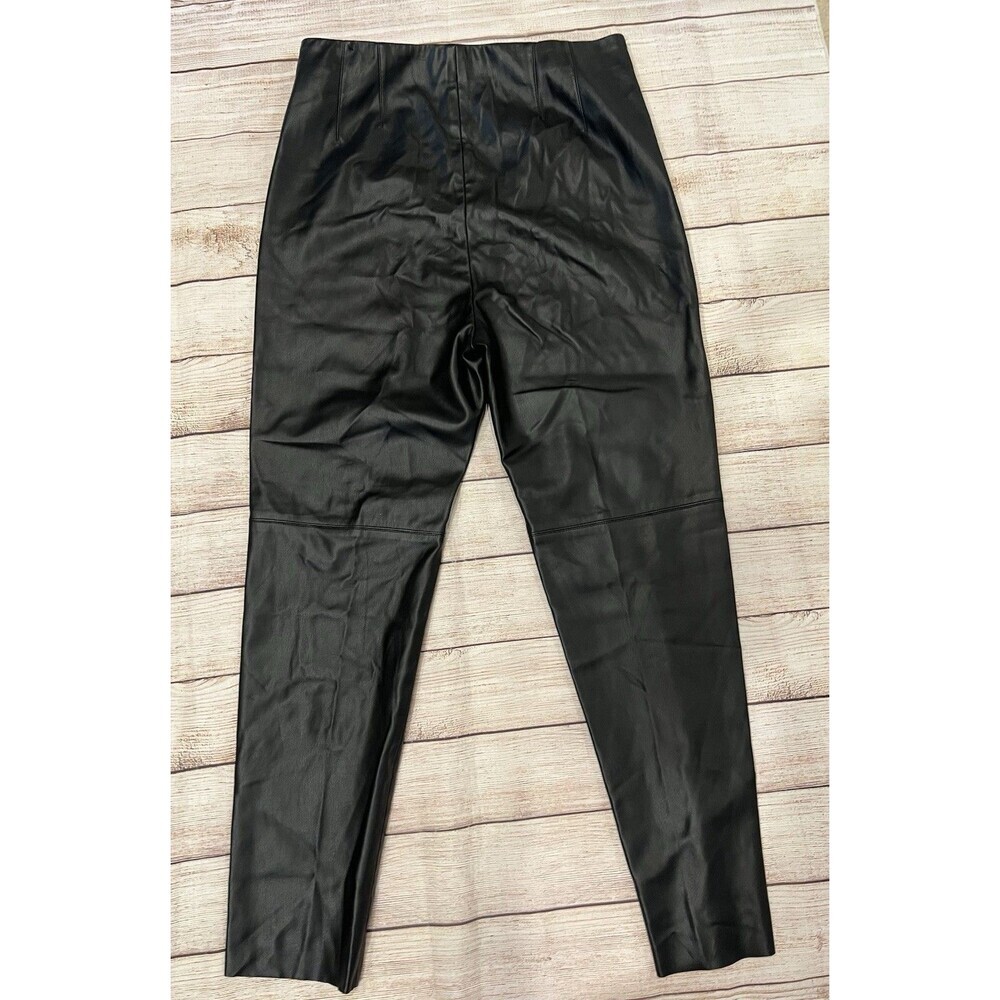 ZARA Faux Leather Pants Elastic Waist With Side Zipper Women's Size XL - Picture 3 of 5